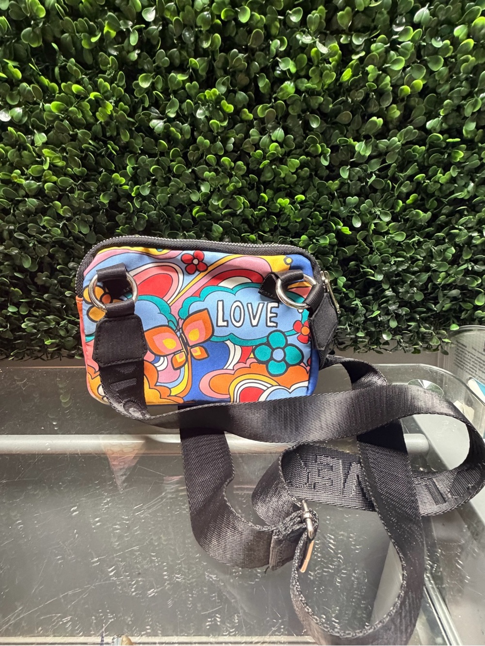 Bright Brighton Multicolor 'LOVE' Heart Crossbody with Black Strap - Picture 3 of 6